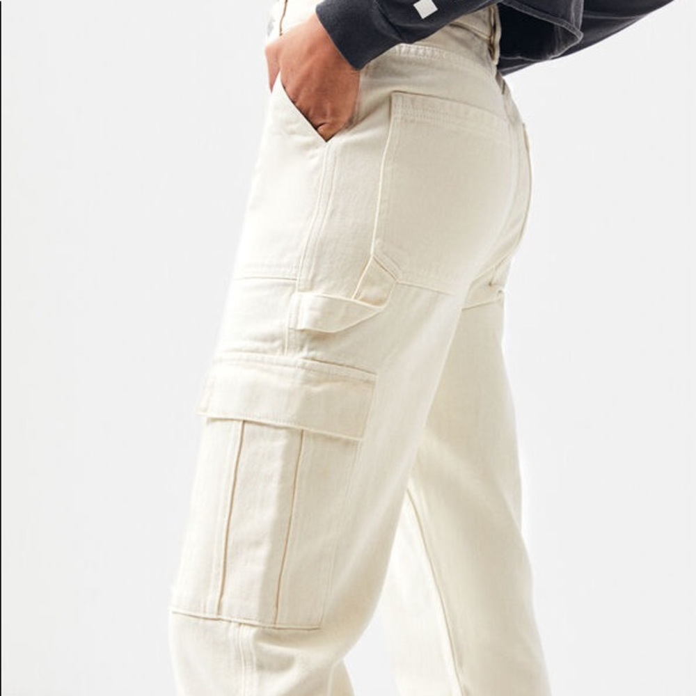 PacSun Off White Cargo Pants